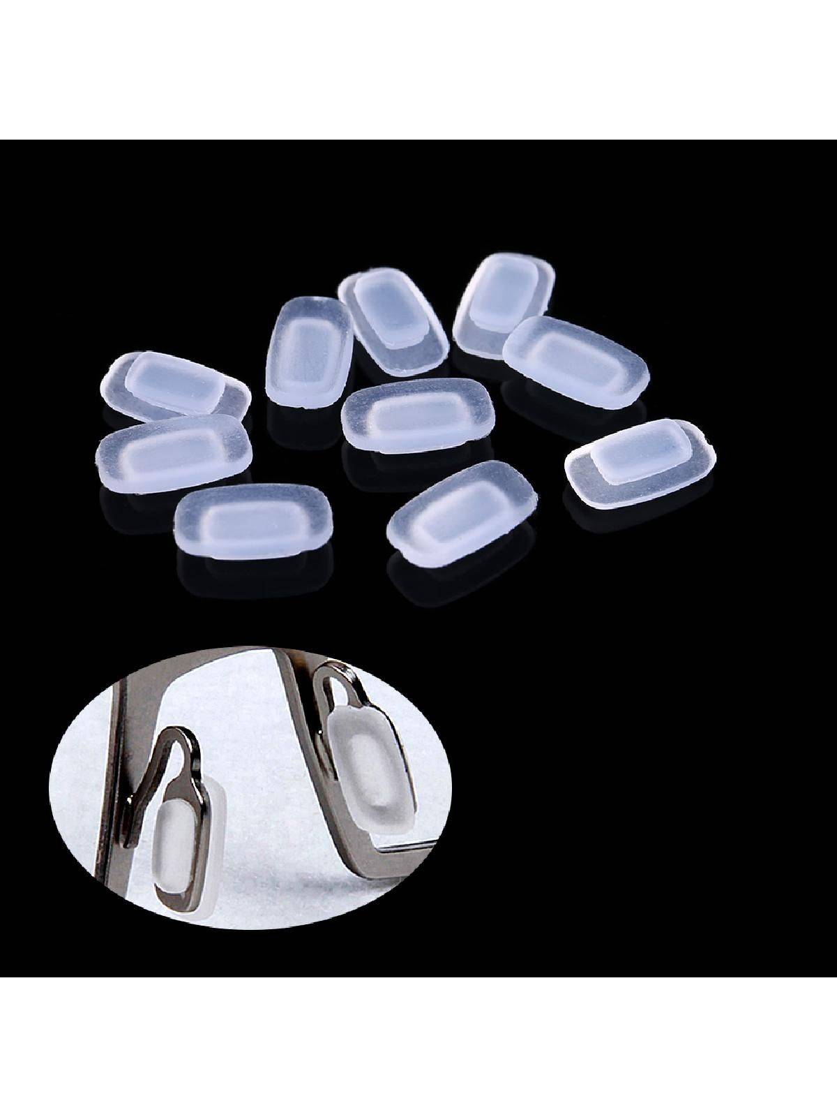 Silicone Matte Nose Pads for Glasses, 10.5×6 mm, Transparent, Pack of 5 #6