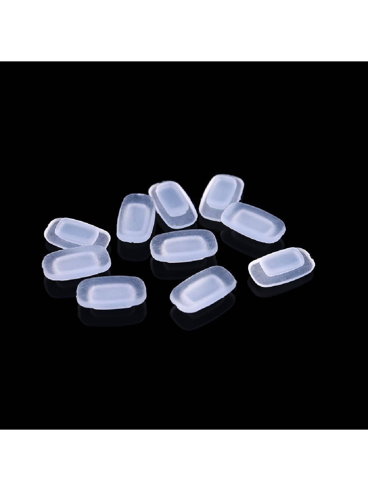 Silicone Matte Nose Pads for Glasses, 10.5×6 mm, Transparent, Pack of 5 #2