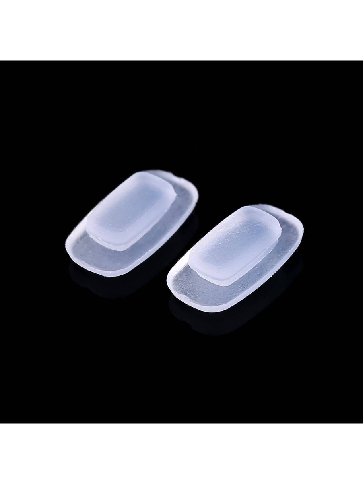 Silicone Matte Nose Pads for Glasses, 10.5×6 mm, Transparent, Pack of 5 #7