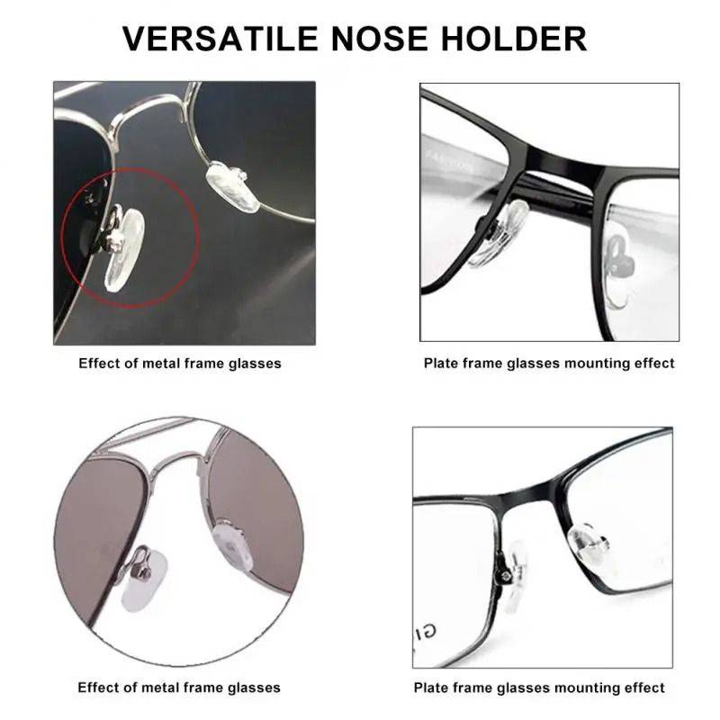 Soft Silicone Oval Nose Pads for Eyeglasses - 10 Pairs, Transparent, 13.5 x 7 mm #3