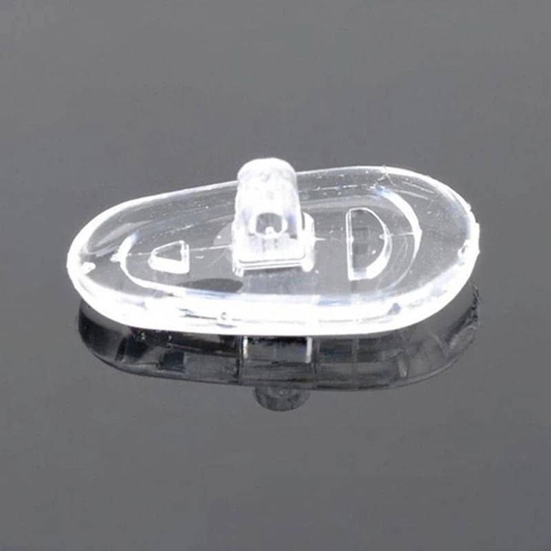 Soft Silicone Oval Nose Pads for Eyeglasses - 10 Pairs, Transparent, 13.5 x 7 mm #4