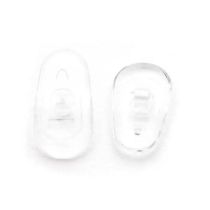 Soft Silicone Oval Nose Pads for Eyeglasses - 10 Pairs, Transparent, 13.5 x 7 mm #2
