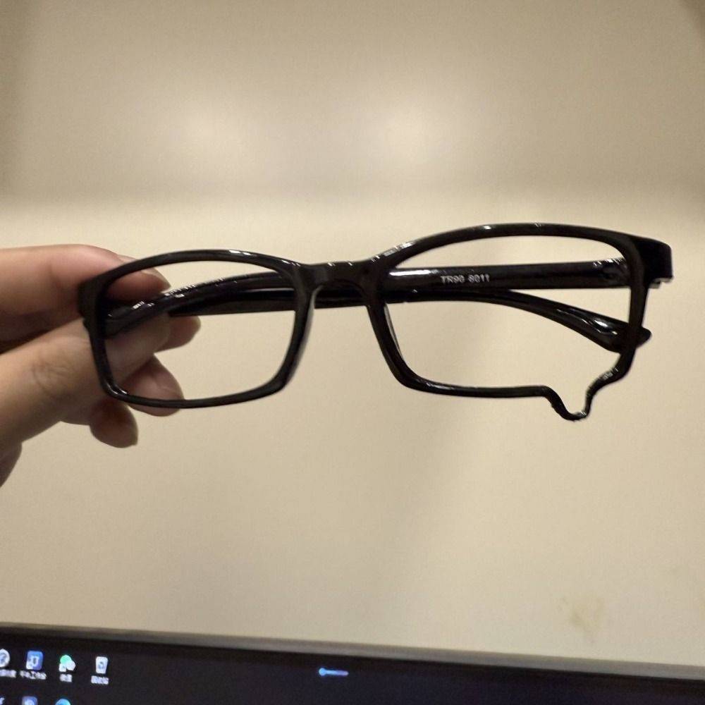 Nuotong Y2K Anime-Style Computer Glasses for Adults - Lightweight Polycarbonate Frames (Black) #6