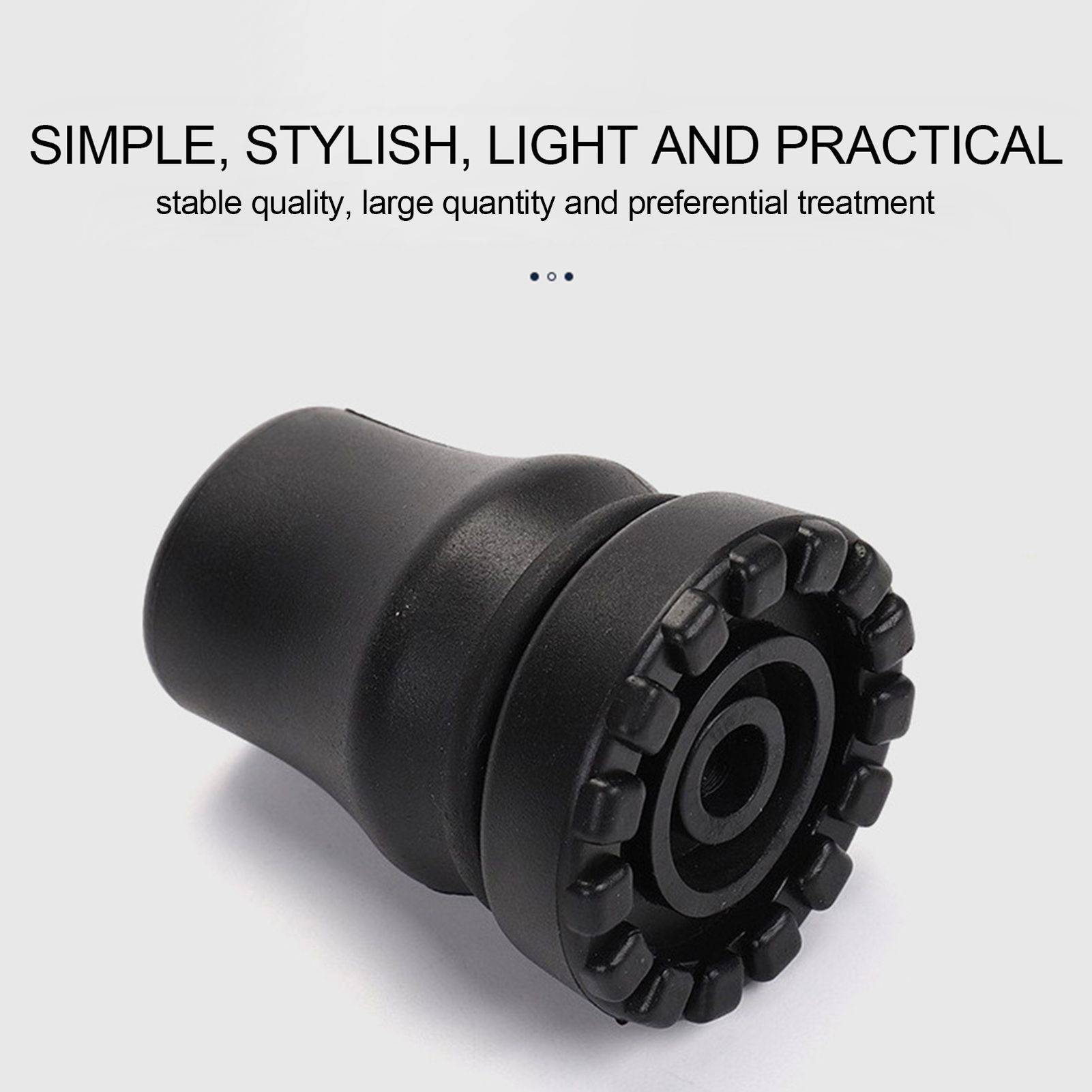 Round black rubber cane tip 19 mm #5