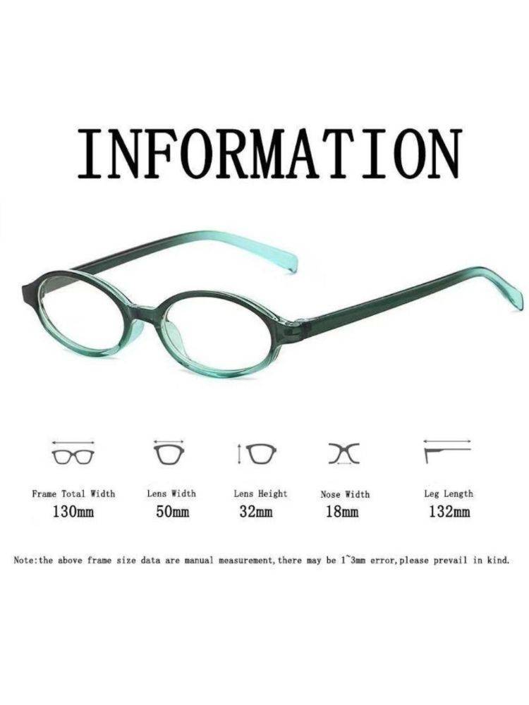 Green Oval Computer Glasses – Blue Light Blocking, Unisex #2
