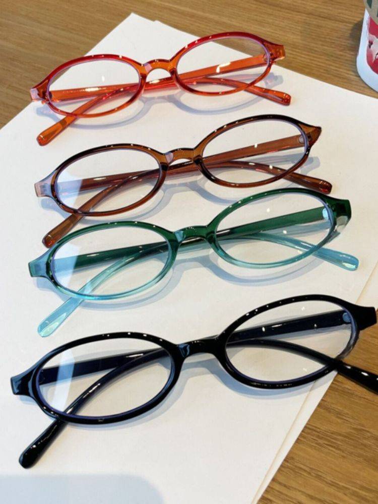 Green Oval Computer Glasses – Blue Light Blocking, Unisex #6