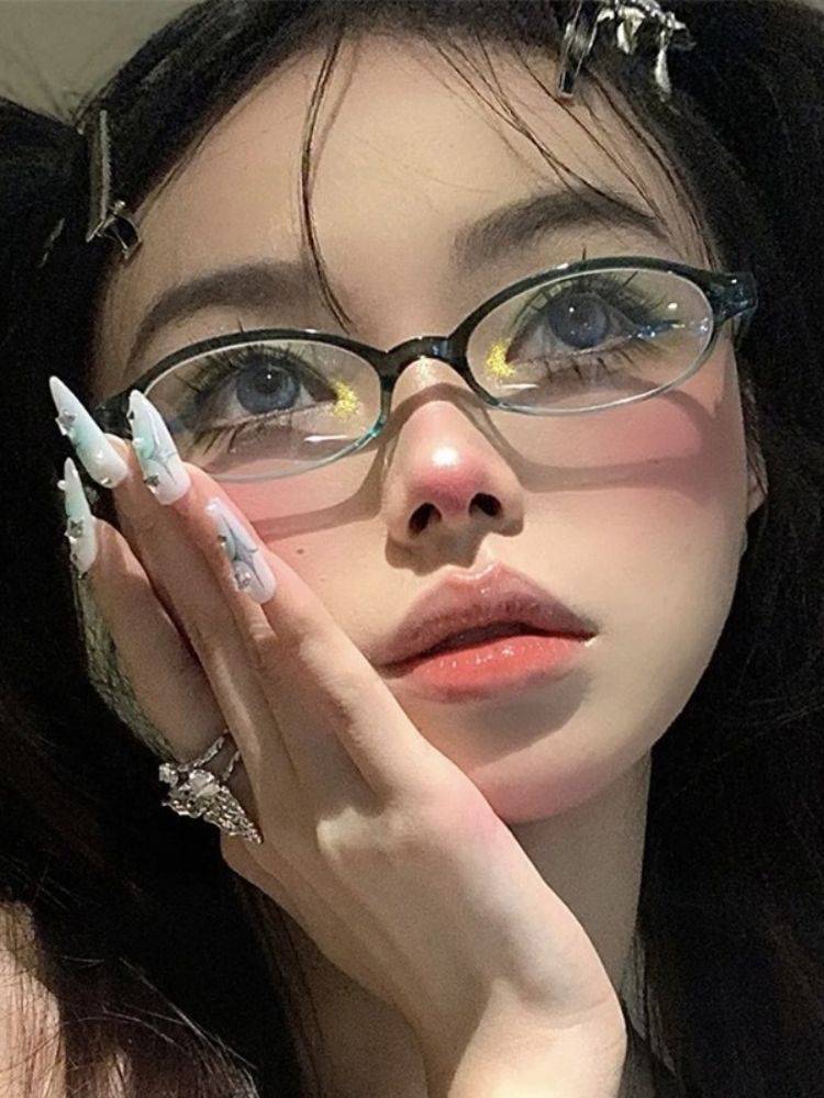 Green Oval Computer Glasses – Blue Light Blocking, Unisex #8