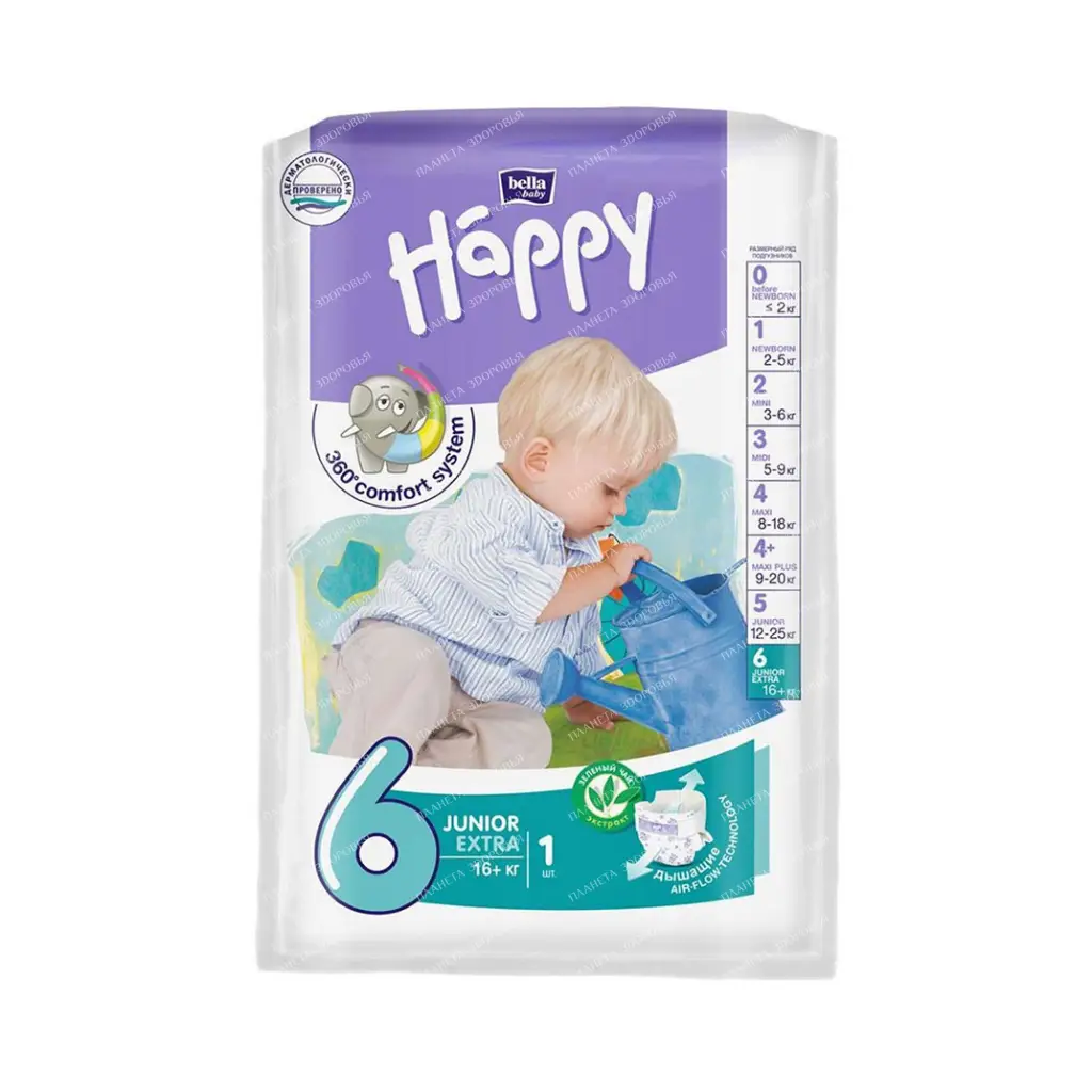 Bella Baby Happy Junior Extra Hygienic diapers for children (Flexi Fit), 1 pc