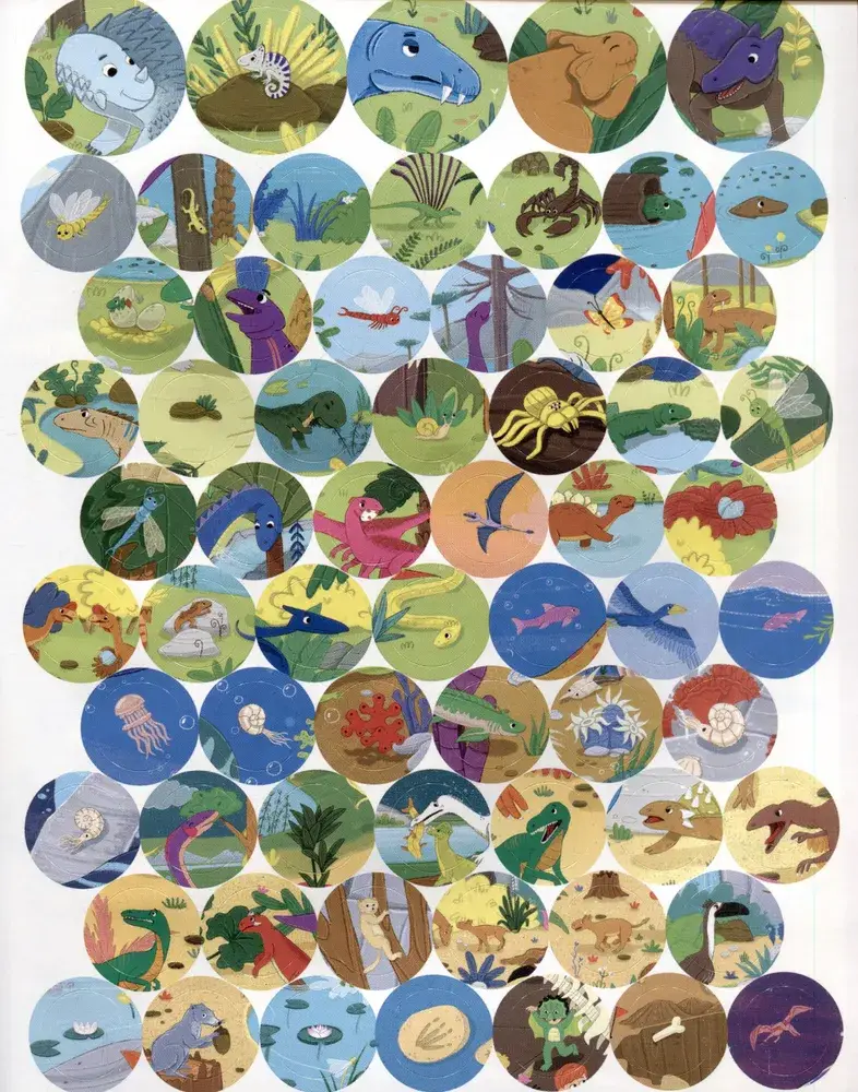 Виммельбух с наклейками. Динозавры фото книги 5