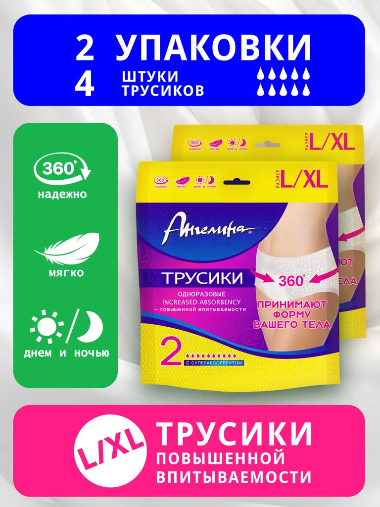 MedPol Disposable Postpartum and Menstrual Underwear L/XL 4-Pack #1