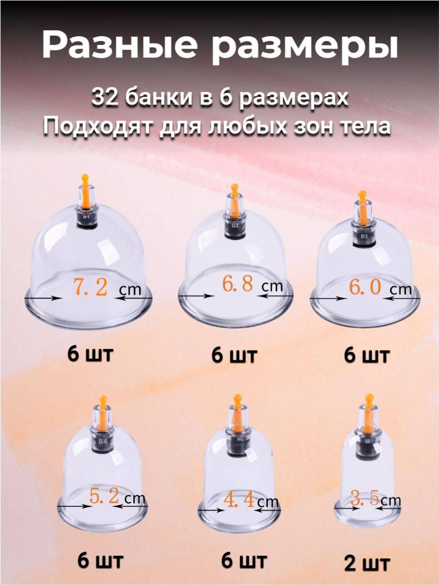 Dailix Vacuum Massage Can Set, 32 Piece Professional Massager for Body Contouring and Relaxation #3
