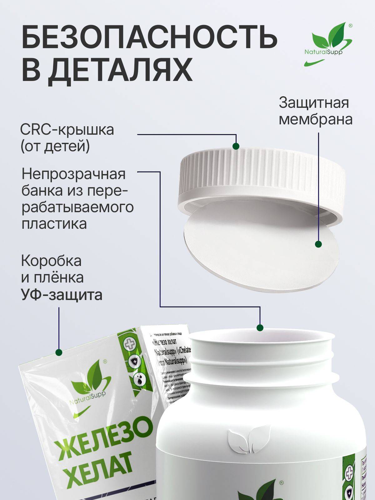 NaturalSupp Iron Bisglycinate 25 mg Capsules for Women, 60 Count #10