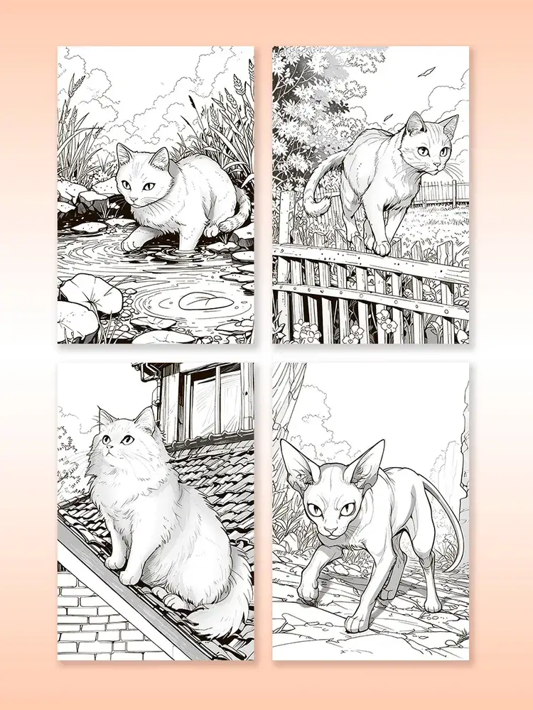 3D Раскраска. Котики фото книги 2