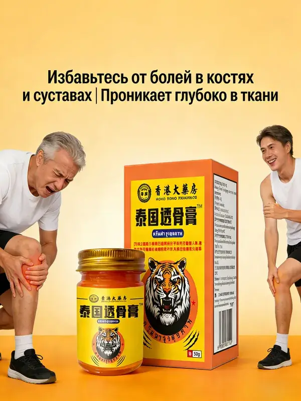 Thai Ointment for Hip Joint Pain - Tiger for Bone Penetration #5