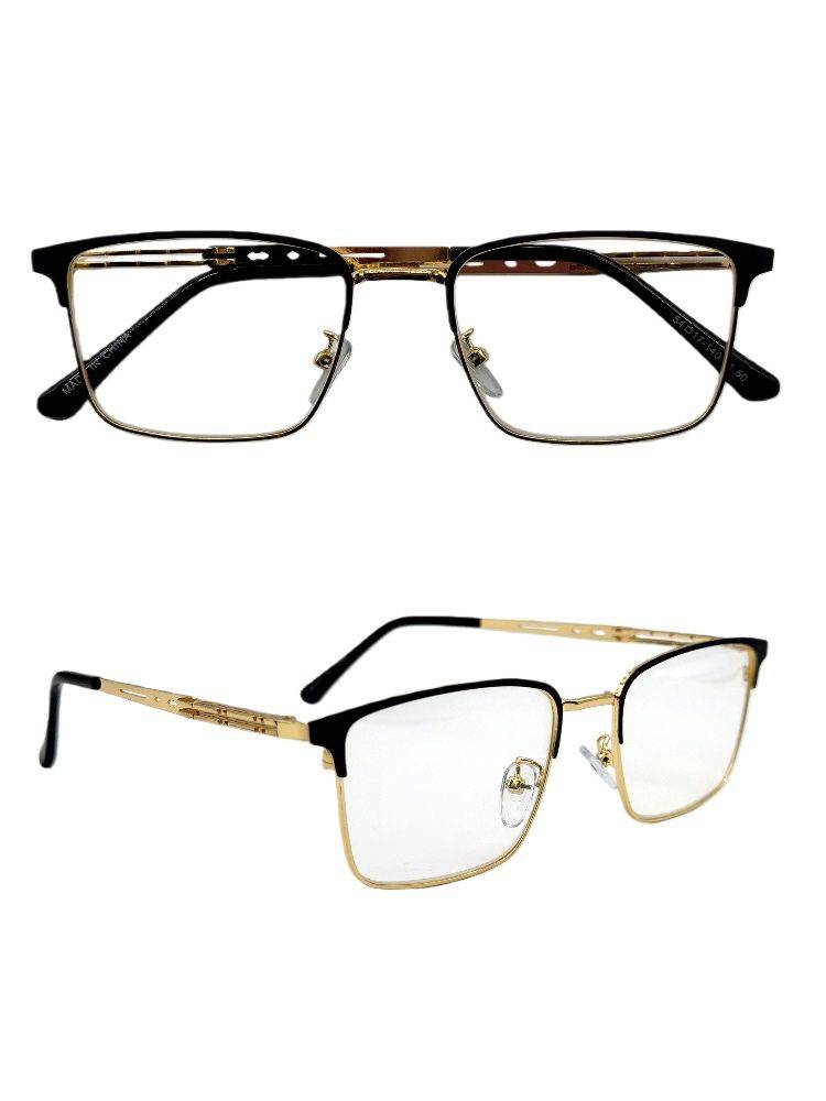 Rostov Optics Universal Anti-Glare Computer Glasses with Blue Light & UV Protection, Gold & Black Metal Frame, Diopters +1.0 to +4.0 for Adults #7