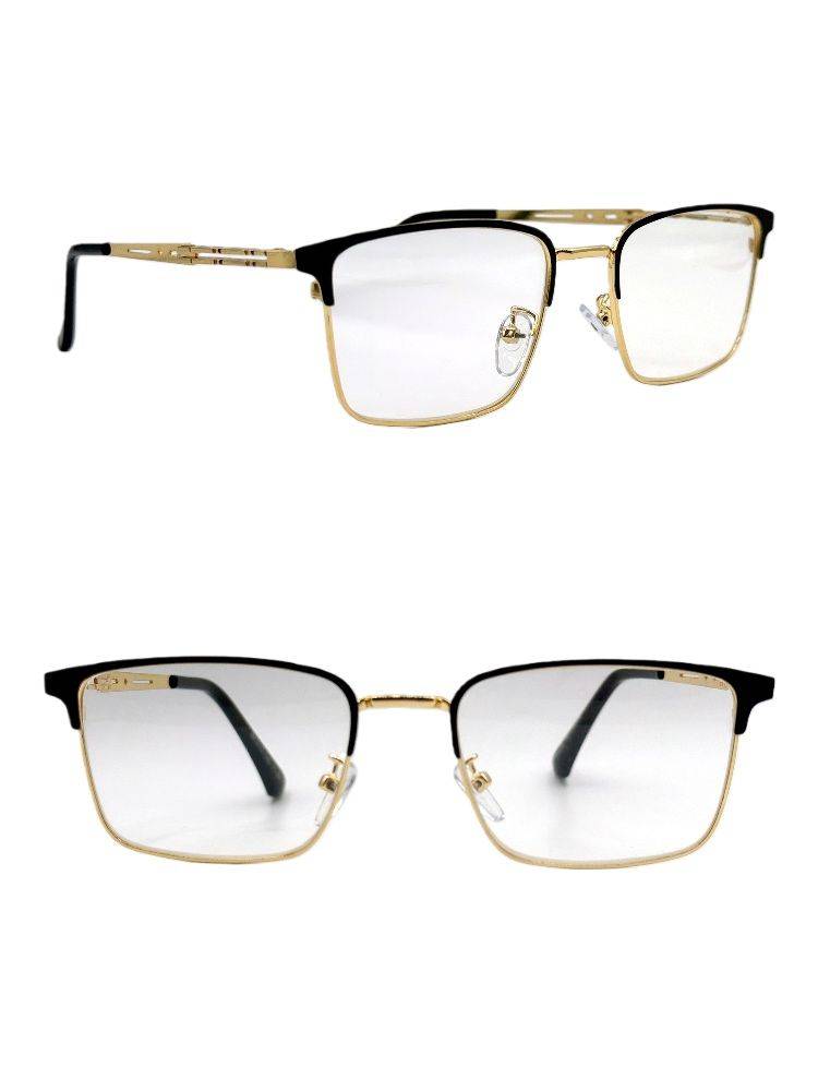 Rostov Optics Universal Anti-Glare Computer Glasses with Blue Light & UV Protection, Gold & Black Metal Frame, Diopters +1.0 to +4.0 for Adults #8