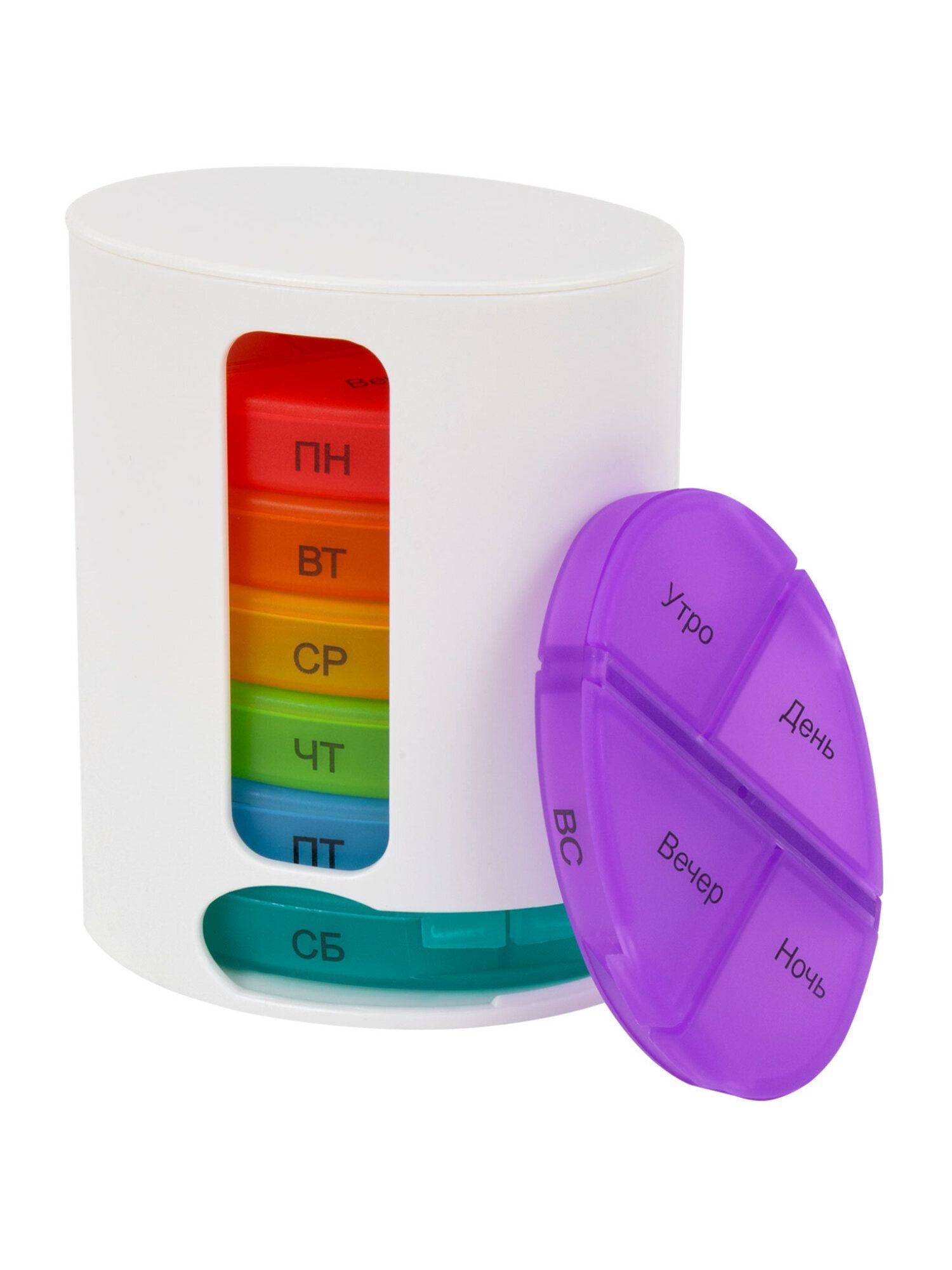 DASWERK 7-Day Pill Box Organizer, 28 Sections, White Plastic #8