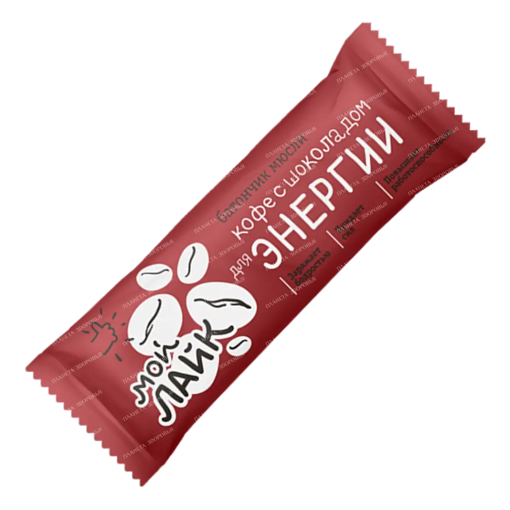 Muesli bar "Coffee with chocolate for energy". Packing 25 g