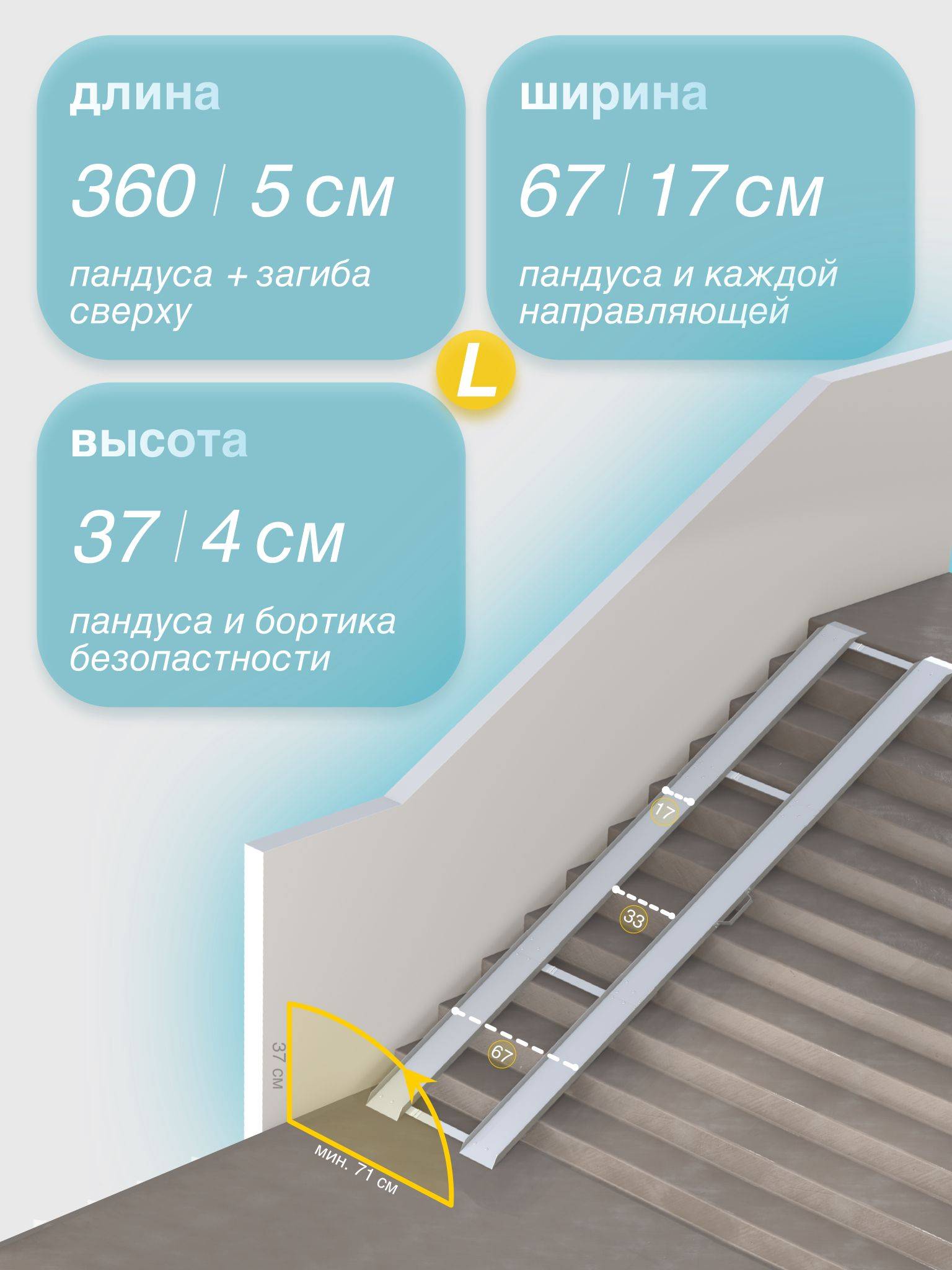 Metal-Head 360 cm Foldable Ramp (Left Mount) #2