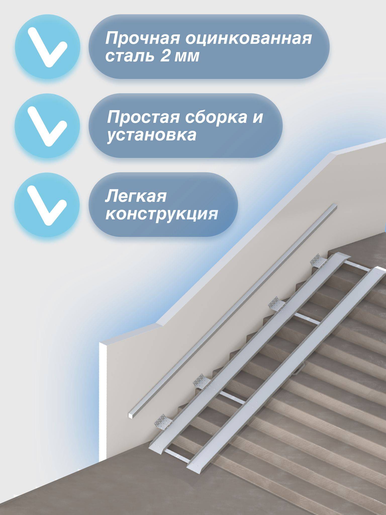 Metal-Head Retractable Double-Fold Ramp with Left-Side Mounting, 360 cm #3