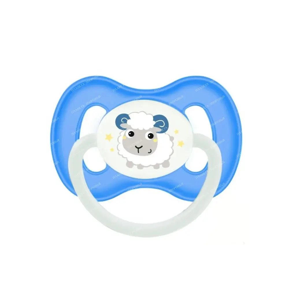 Canpol babies Latex pacifier (round with luminous ring 6-18 months) 23/278 (blue)