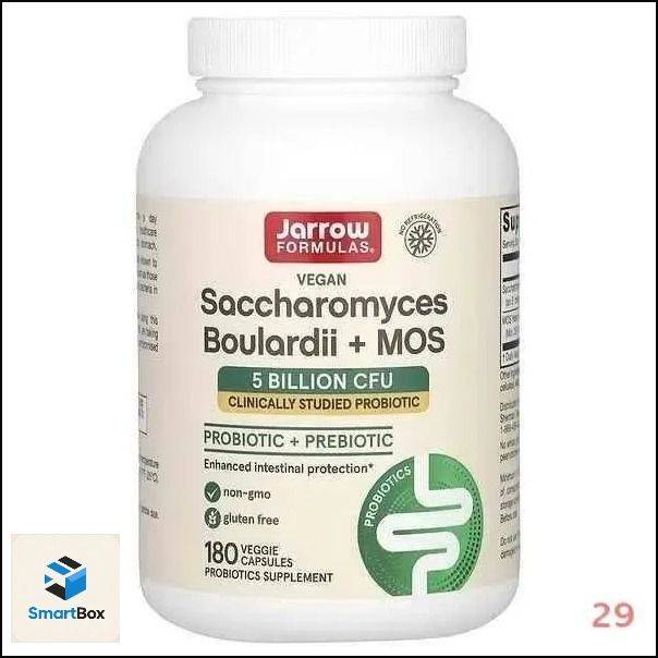 Jarrow Formulas Saccharomyces Boulardii & MOS Capsules, 5 Billion, 180 Count #2