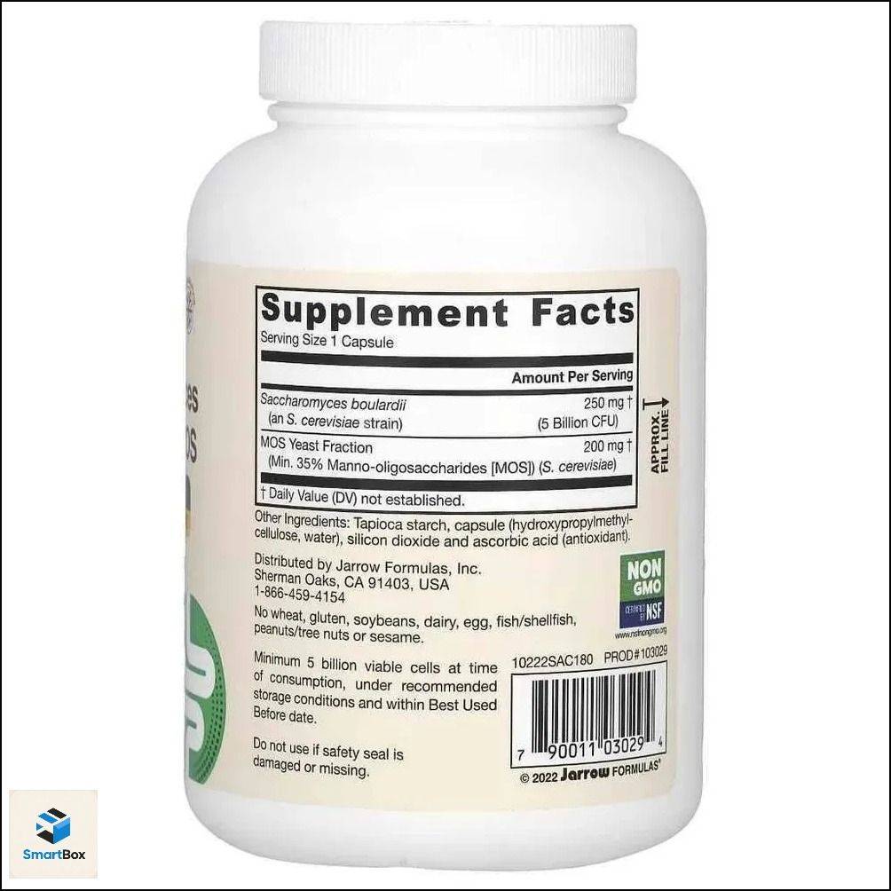 Jarrow Formulas Saccharomyces Boulardii & MOS Capsules, 5 Billion, 180 Count #3