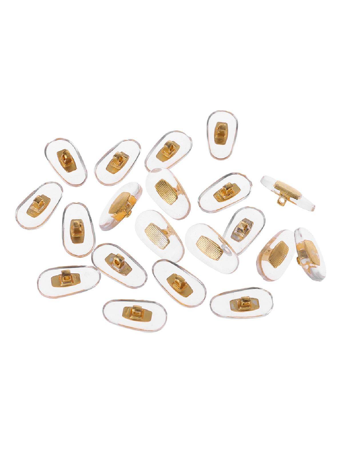 10 Pairs Glass Nose Pads with Aluminum Core (Gold, 14mm x 6mm) – Premium Spectacle Parts #2