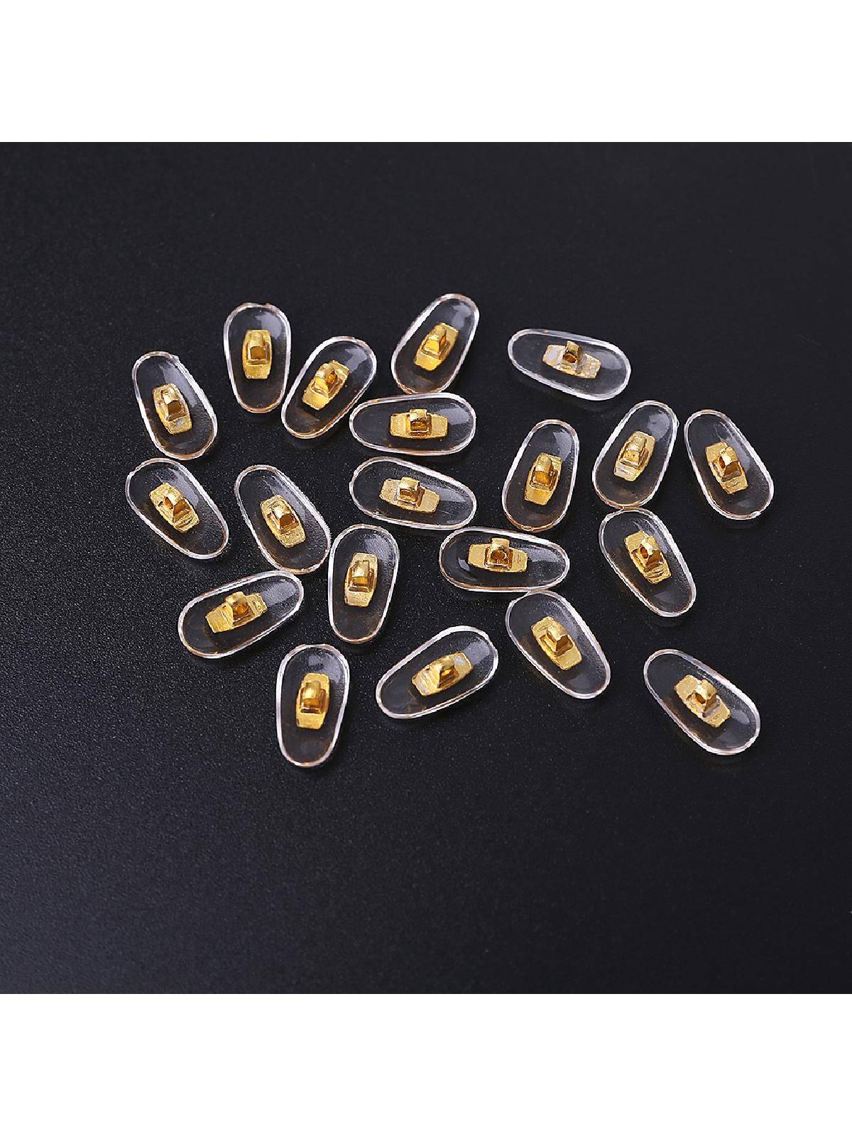 10 Pair Silver Nose Pads with Aluminum Core PVC #8