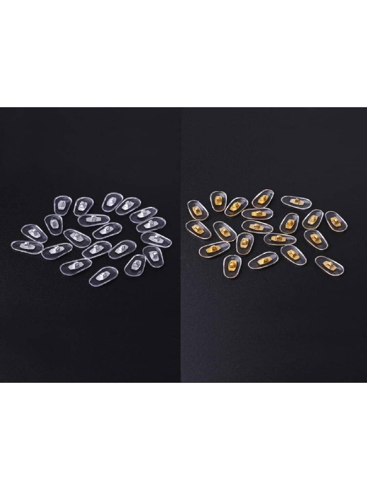 10 Pair Silver Nose Pads with Aluminum Core PVC #9