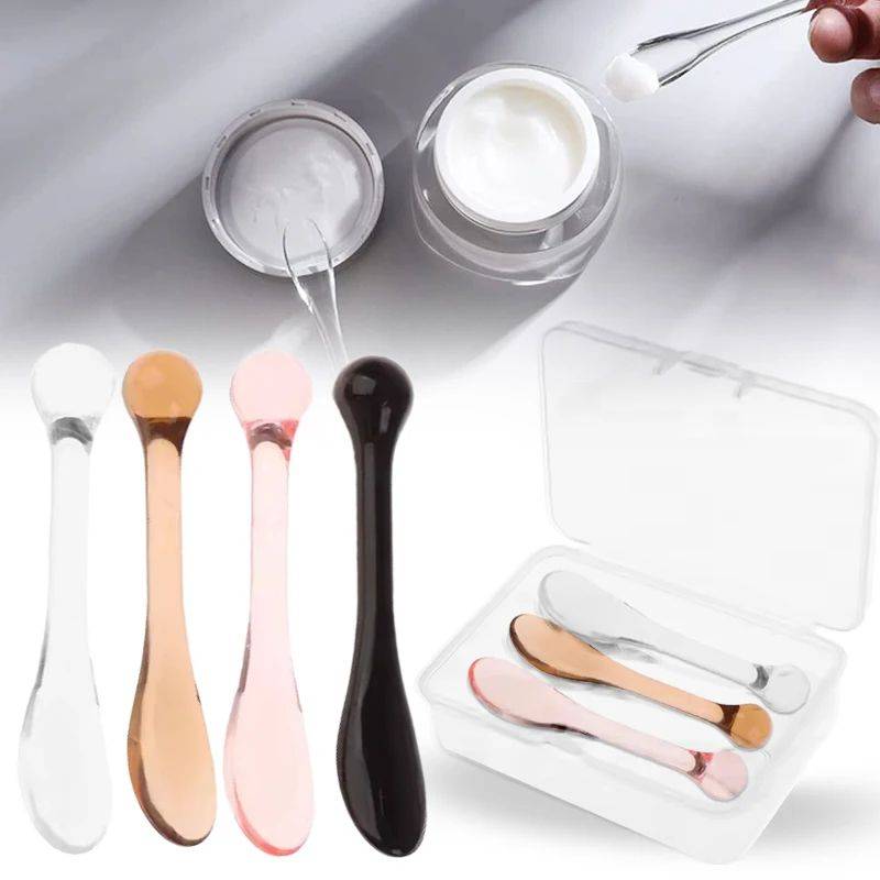 Acrylic Cosmetic Blade with Eye Massage Roller – 3‑Piece Mix with Box #2