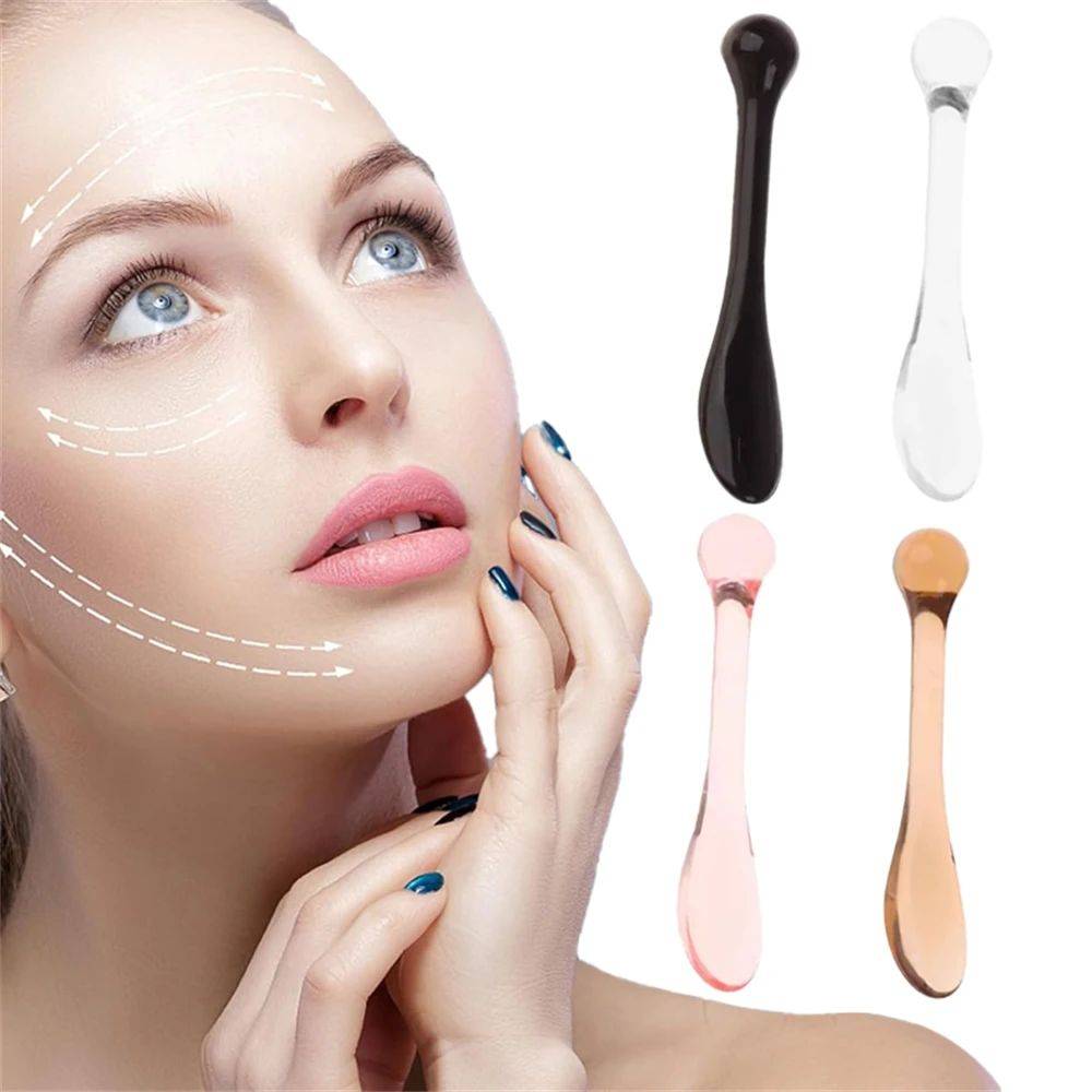 Acrylic Cosmetic Blade with Eye Massage Roller – 3‑Piece Mix with Box #3