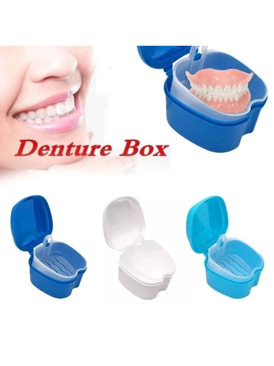 TWOHO Apple‑Shaped Denture Storage Box, Universal Size, ABS Plastic #10