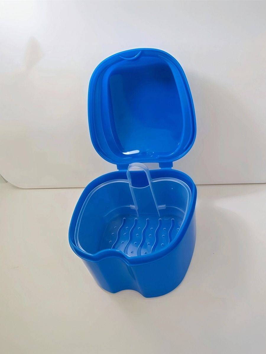 TWOHO Apple‑Shaped Denture Storage Box, Universal Size, ABS Plastic #4