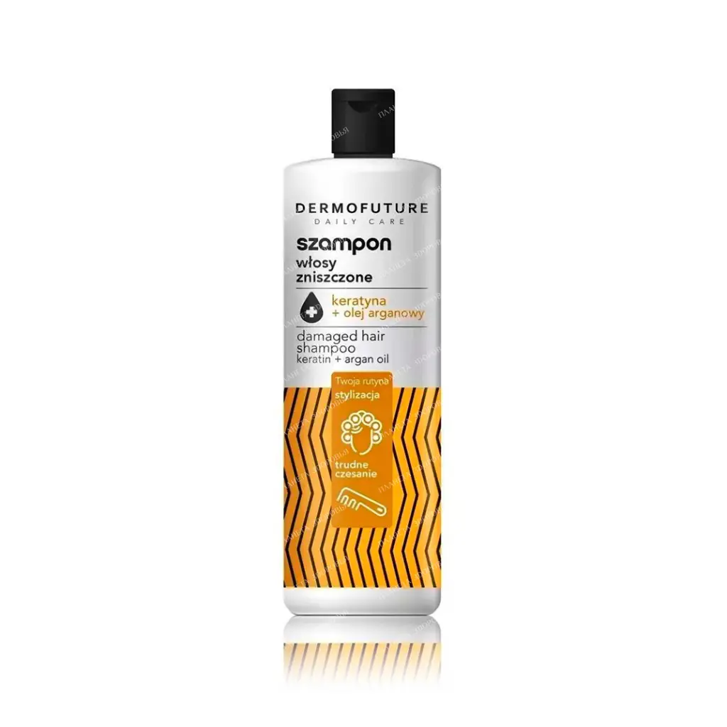 DermoFuture Daily Care Shampoo for damaged hair with keratin and argan oil 380 ml