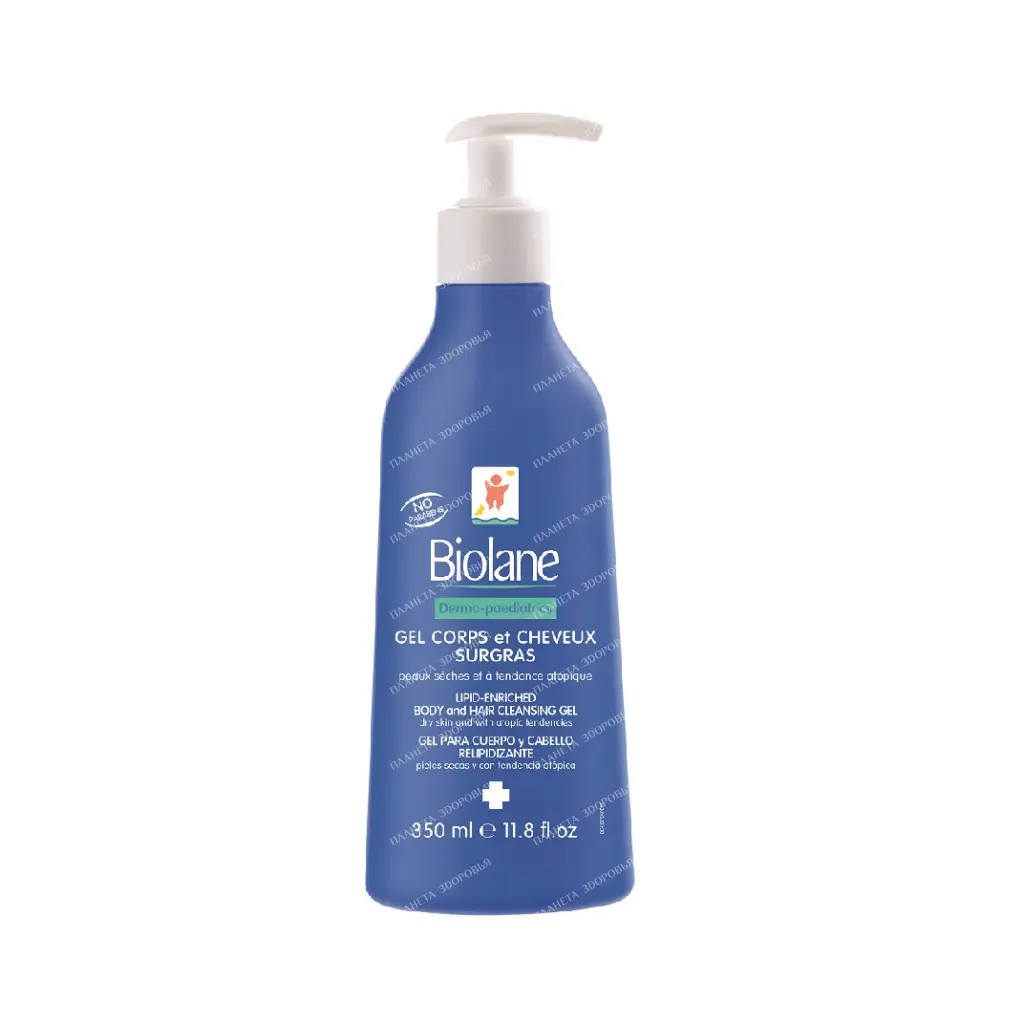 Biolane Gel for body and hair 2 in 1 dermopediatrician for dry, atopic-prone skin, 350 ml