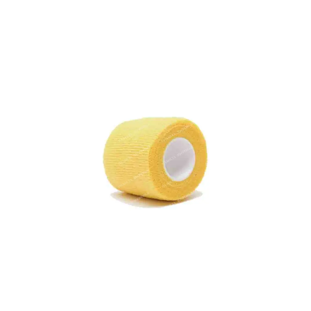Bandage elastic compression cohesive non-woven 5cmx4.5m (yellow)
