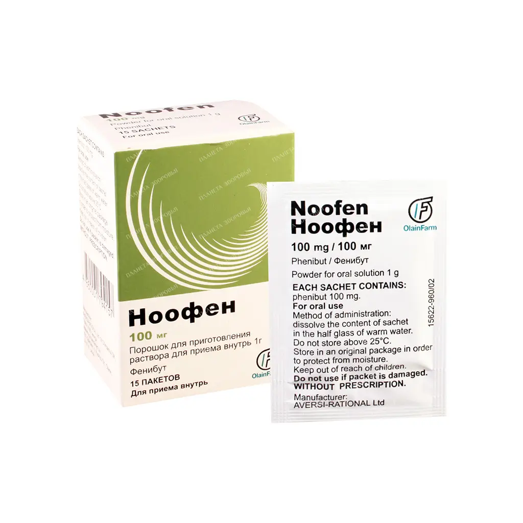 Noofen 100 powder for solution for oral administration 100mg in bags №15