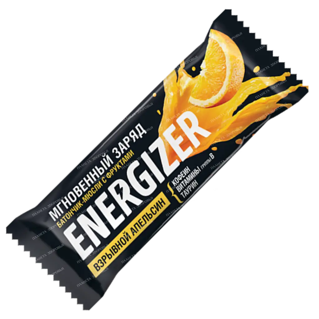 Muesli bar with fruits Explosive orange. Packing 40 g