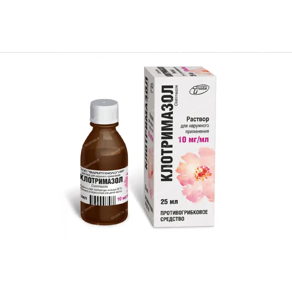 Clotrimazole solution for external use 10mg/1ml 25ml №1