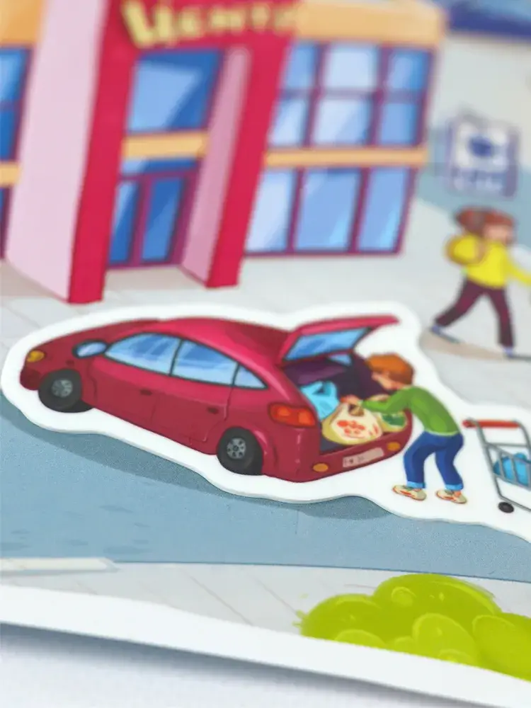 Многоразовые наклейки. Машины фото книги 3