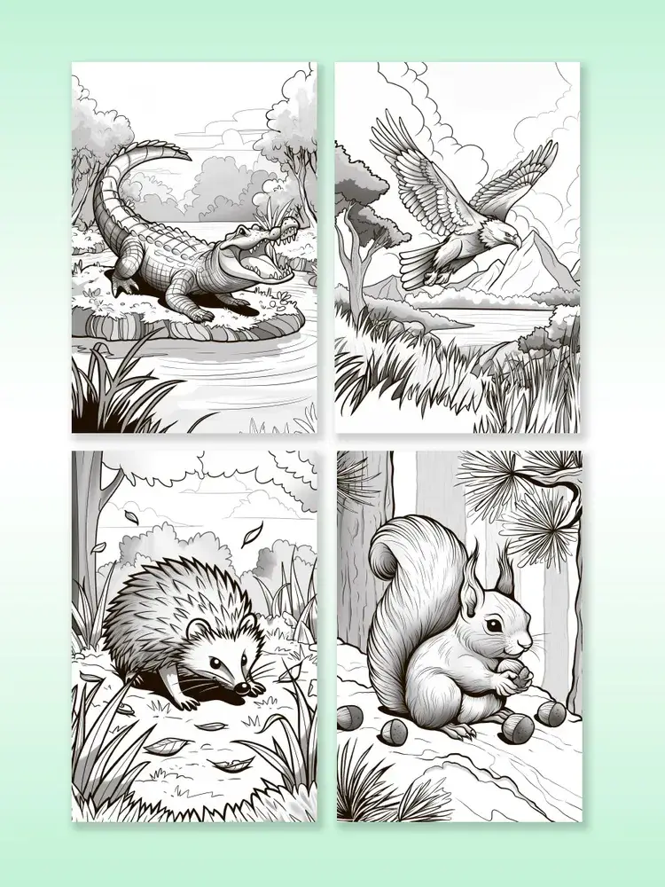 3D раскраска. Дикие животные фото книги 3