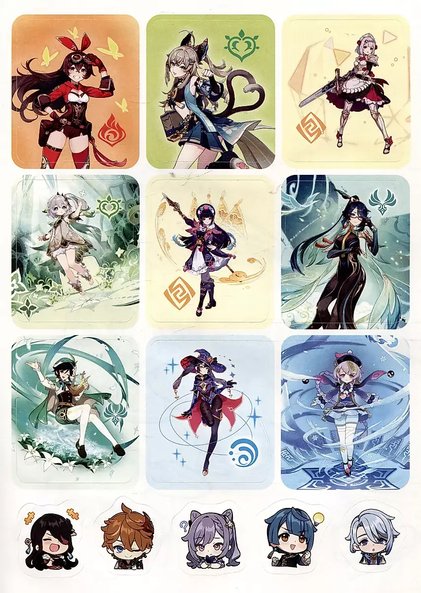 Genshin Impact. Раскраска с наклейками (синяя) фото книги 2