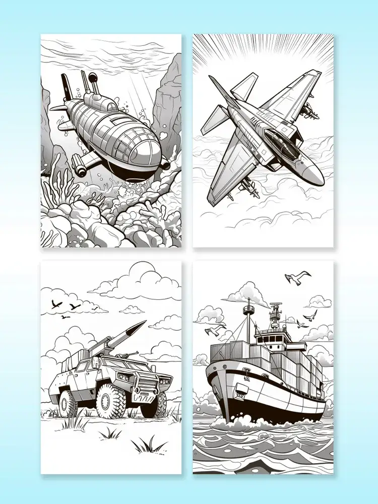 3D раскраска. Транспорт фото книги 3