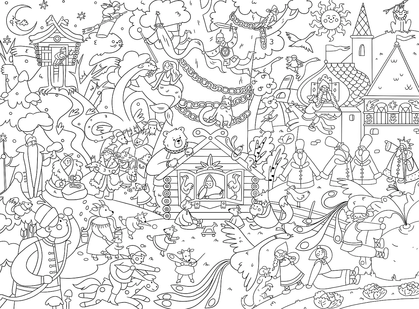 Сказки. Раскраска-плакат фото книги 2