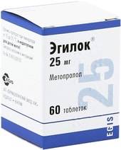 Egis Egiloc, 25 mg, 60 tablets
