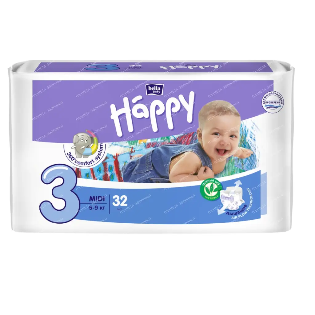 Bella Baby Happy midi Hygienic diapers for babies 32 pcs