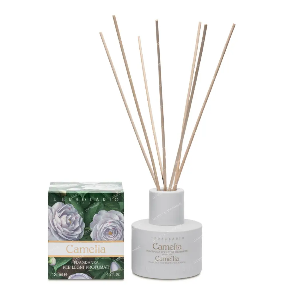 L'Erbolario "CAMELIA" Scented solution for impregnating rattan sticks 125 ml