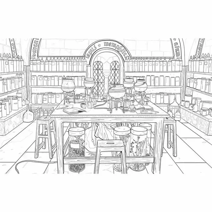 Harry Potter Magical Places and Characters Colouring Book фото книги 4