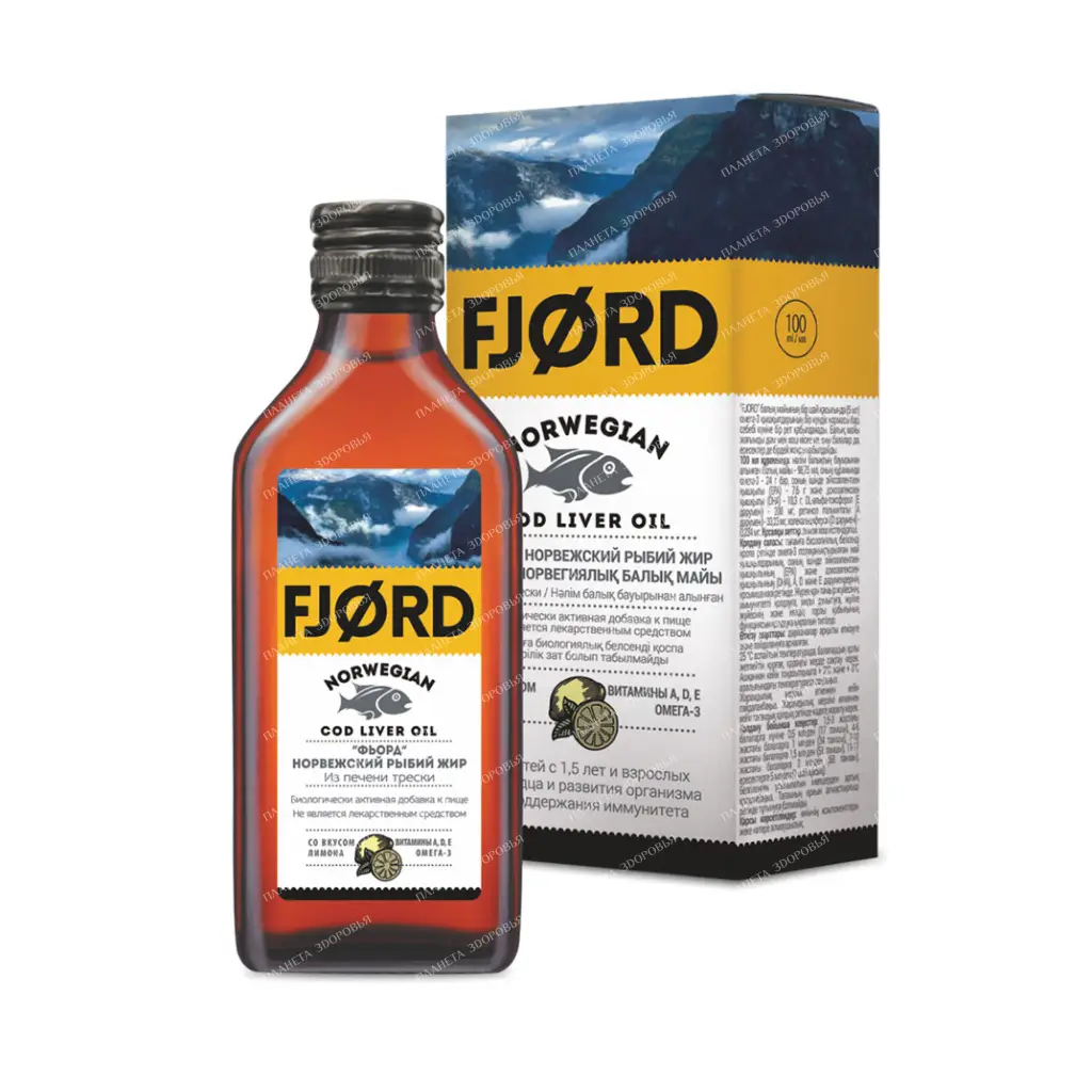 Fjord FJORD Norwegian fish oil with lemon flavor 100ml